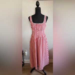 Red and White Gingham dress